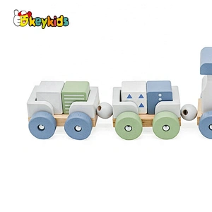 2021 New released educational wooden stacking train for kids W04A528