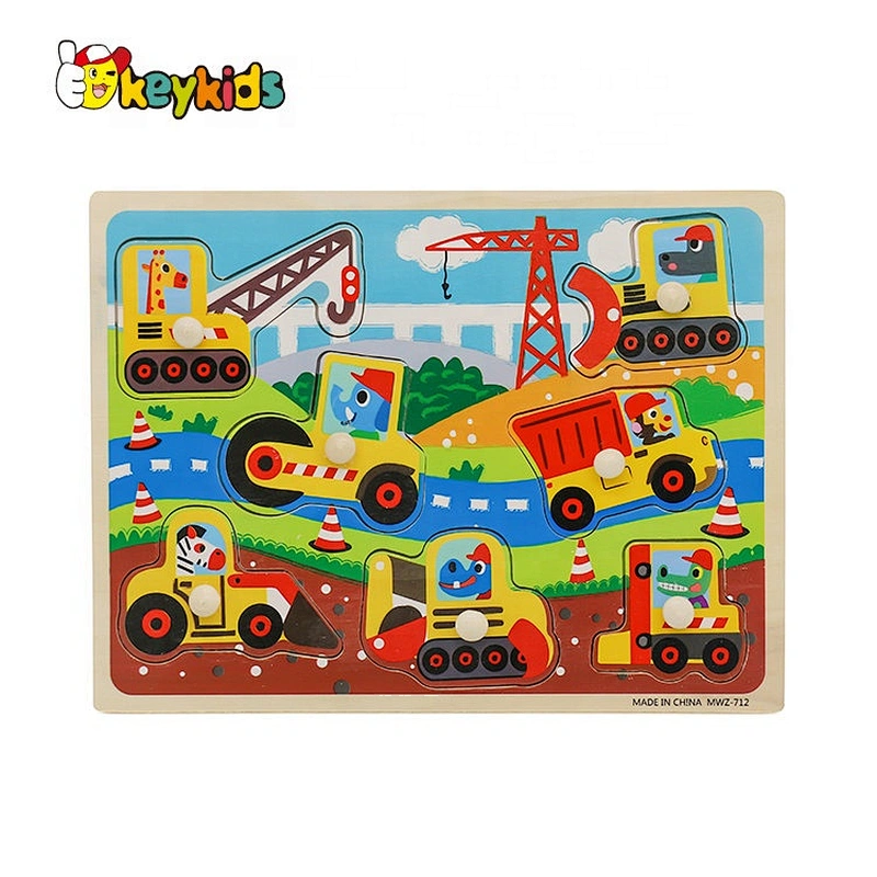 Customize 3d wooden construction puzzle toys for children W14M244