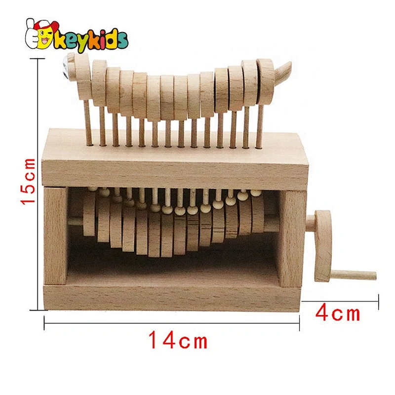 Unique design movements wooden music box for kids W07B072