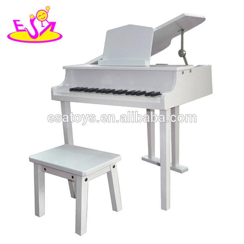 2020 White color wooden toy piano for kids,educational wooden toy children toy piano,wooden baby piano toy for sale W07C018