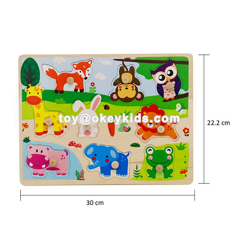 New hottest intellectual wooden dinosaur jigsaw puzzle for kids W14C262