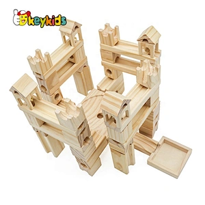 Customize educational wooden marble race track for kids W04E107