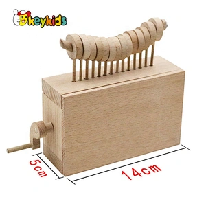 Unique design movements wooden music box for kids W07B072