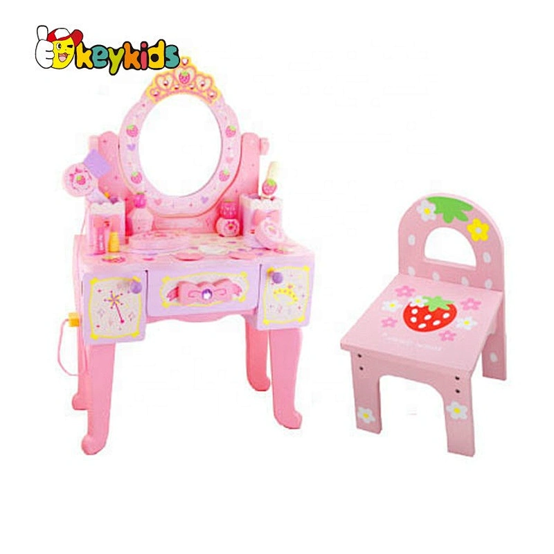 New released pretend play wooden toy makeup set for girls W08H135