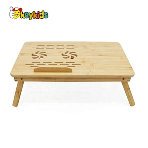 High quality adjustable bed writing bamboo wooden folding computer table W08G306