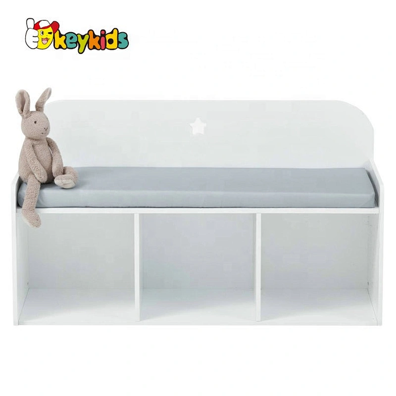 Customizable White Wooden Montessori Toy Organizer W08C299