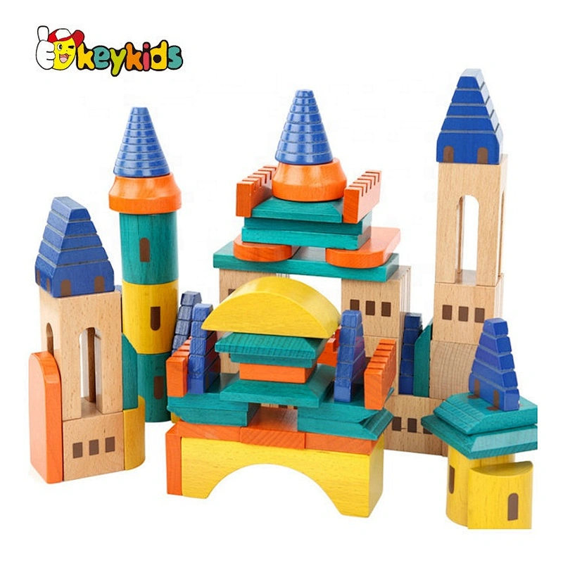 2020 New Released Preschool Wooden Castle Block Set W13A201