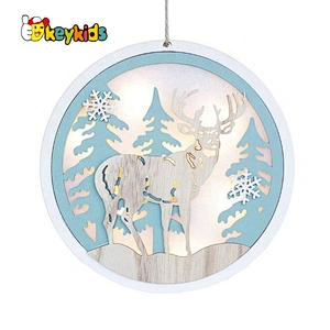 High quality hanging wooden living room wall decor for christmas W09D089
