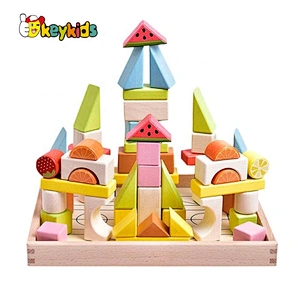 2020 wholesale children wooden shape blocks with box W13A215B
