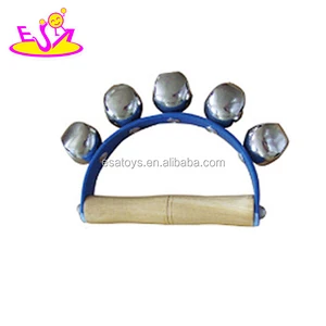 Top sale musical instruments wooden cartoon hand bell for baby W07I092