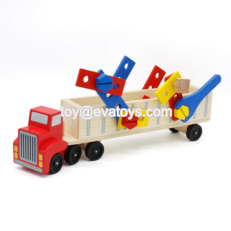 Cartoon sheep assembling wooden diy toys for kids W03B077