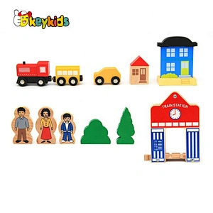 2020 New arrival 108pcs mini wooden train tracks for kids W04C192
