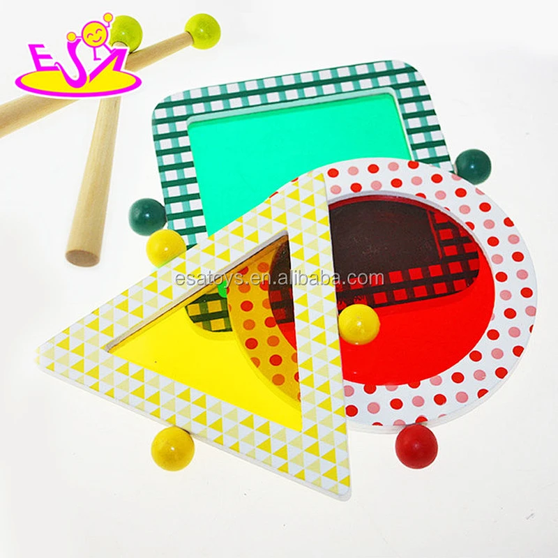 New arrival kids wooden Musical Drum Toy, Music instrument wooden drum toy for Christmas W07J035