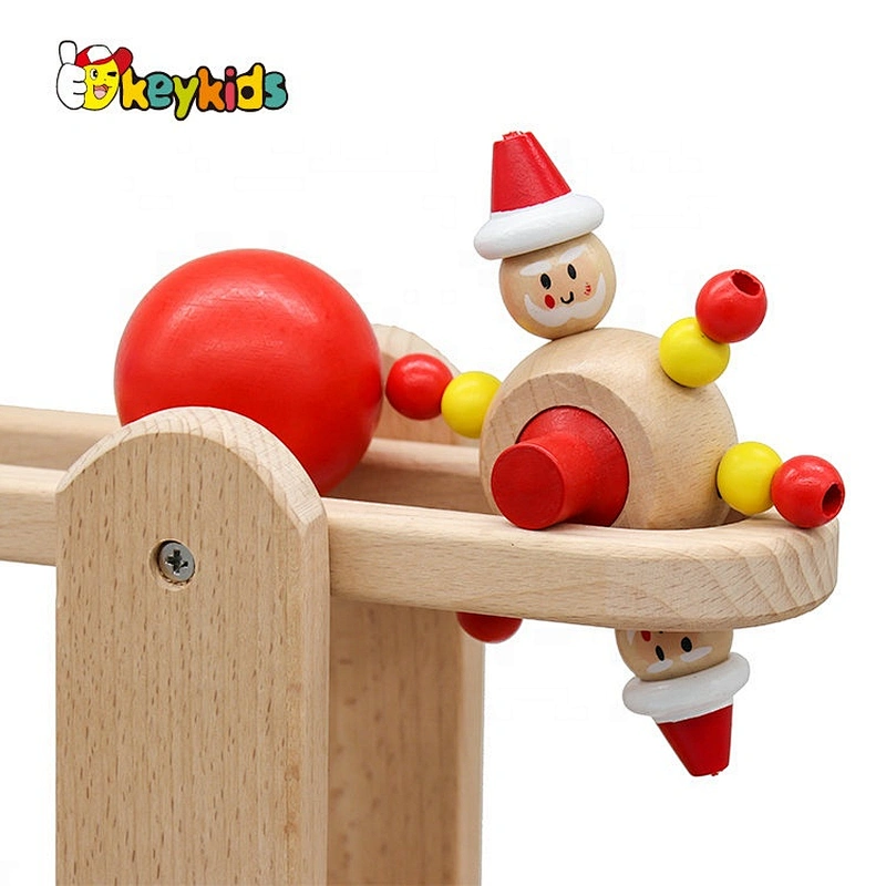 Ready to ship kids wooden slide ball toy for wholesale W04E002