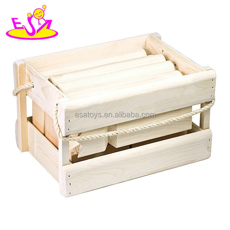 New hottest colored wooden outdoor bowling for summer games W01D009