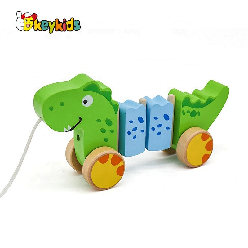 2019 New arrival educational wooden crocodile drag toy for children W05C121