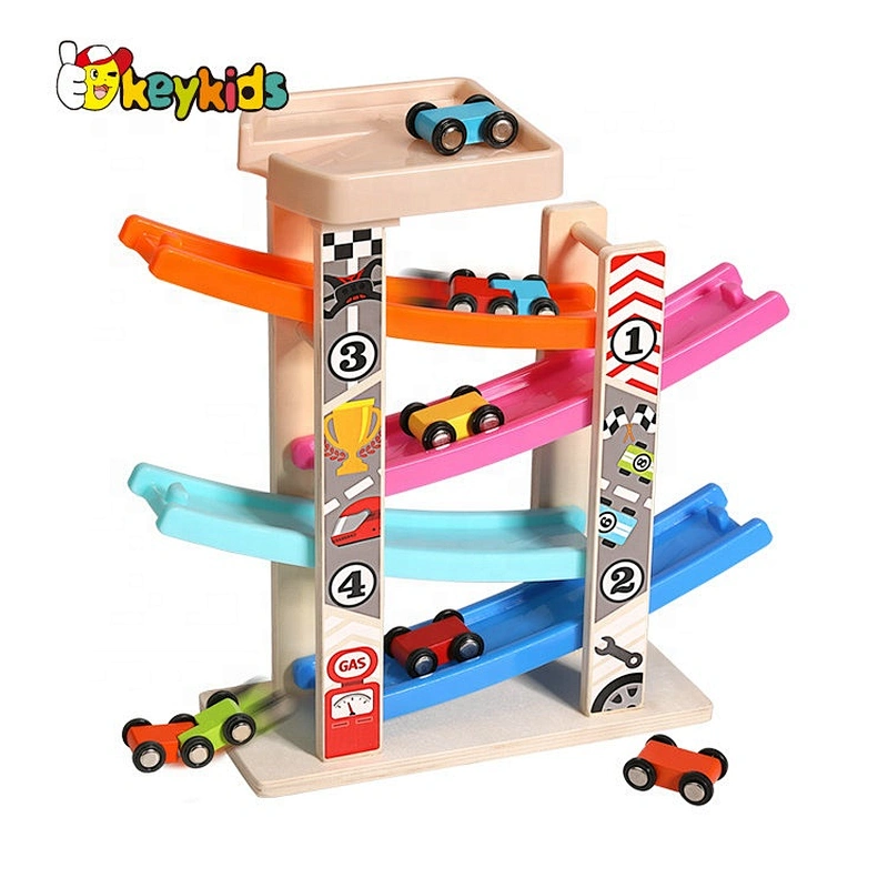 2020 New Arrival Educational Wooden Car Ramp Racer For 2 Years Old W04E095