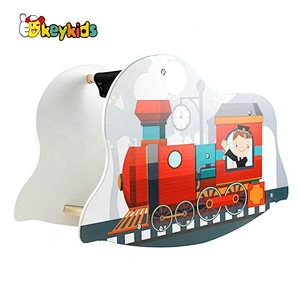 High quality kids wooden lion rocking horse for wholesale W16D128
