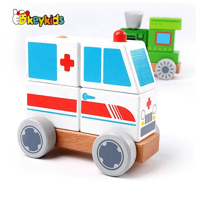 2021 Most popular best sale toddler wooden ambulance W04A533