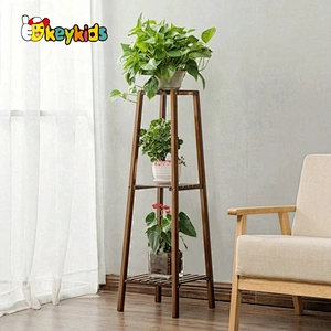 wholesale 3 layers wooden garden pot stands with customize W08H114