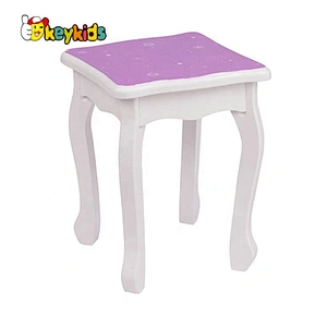 2020 New released pink wooden girls vanity table with mirror and stool W08H126A