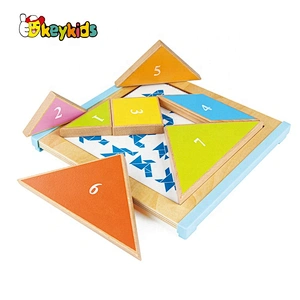 Top fashion educational DIY wooden tangram set for kids W12F052