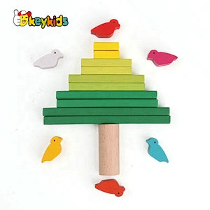 New popular educational blocks wooden balance tree game for kids W13D219