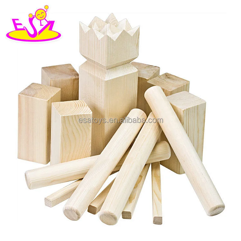 New hottest colored wooden outdoor bowling for summer games W01D009