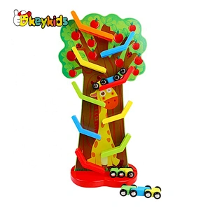 2020 New Arrival Educational Wooden Cars Mini Racers Track For Toddlers W04E094
