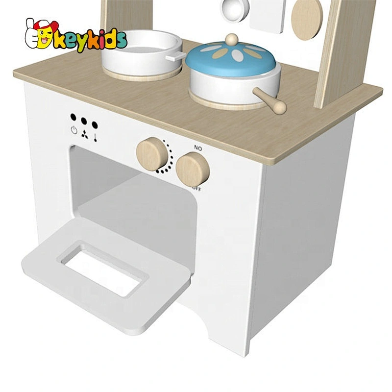 New design interactive pretend play mini wooden kitchen toy for kids W10C634