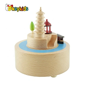 Customize kids wooden small box music for gifts W07B100