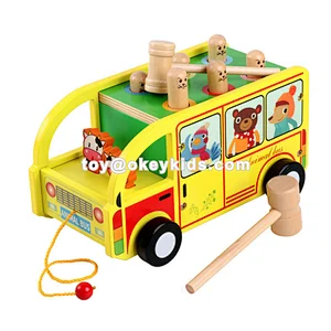 2019 New arrival funny wooden pull along egg toy for baby W05C114