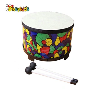 Newest popular  wooden baby drum toy with pattern for toddlers  W07J051