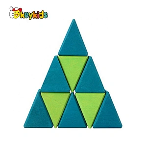 2020 New arrival 72PCS preschool wooden shape blocks for kids W13A209