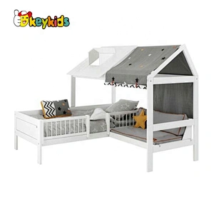high quality wooden kids single bed with sofa W08A094