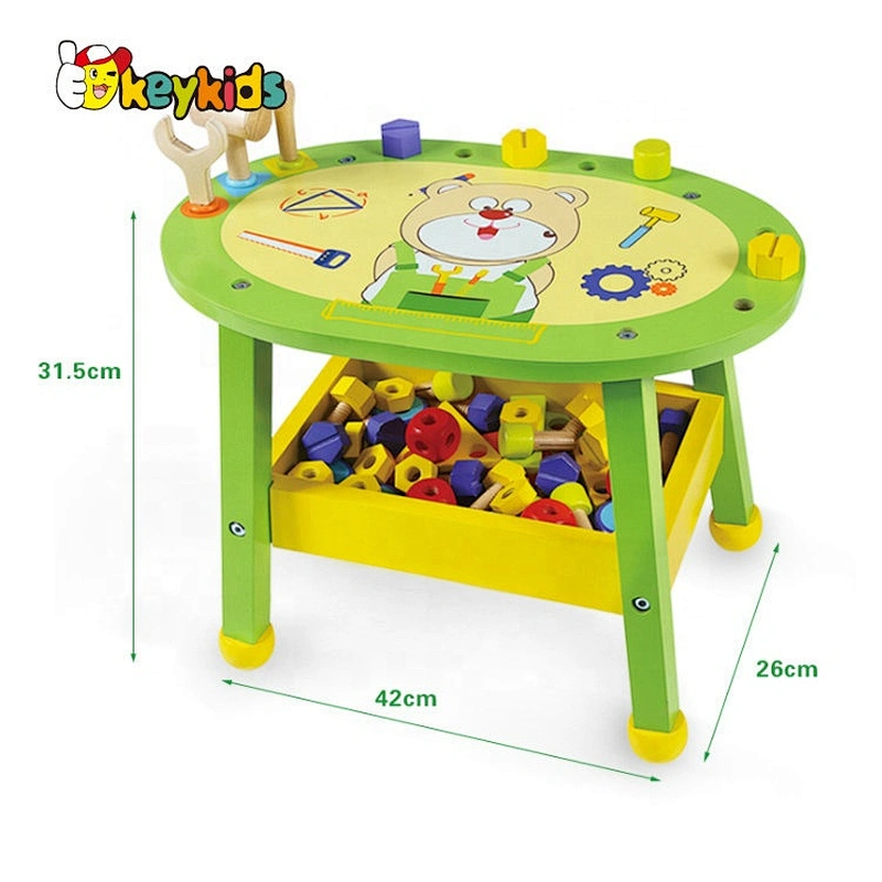 2020 Top sale diy preschool wooden toy tool table for children W03D134