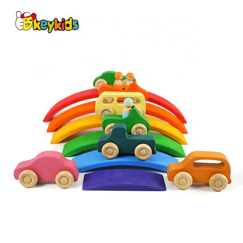 2021 New released preschool diy wooden toy train track for kids W04C206