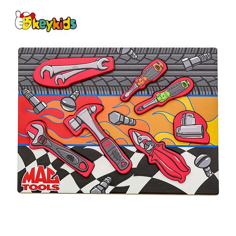 Best educational shape matching wooden chunky puzzle with customize W14D072