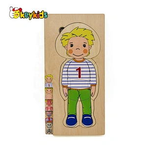 2020 Customize educational wooden human anatomy jigsaw puzzle for kids W12E057