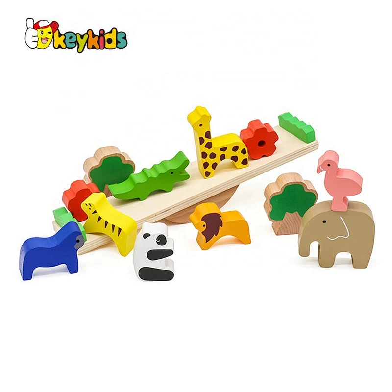 Educational Wooden Animals Kids Balance Blocks For Children W11F052
