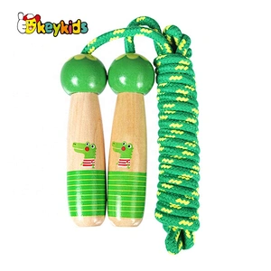 Good Quality Custom Adjustable Fitness Jump Rope With logo Wooden Gym Handle High Speed Skipping Jump Rope W01A372C