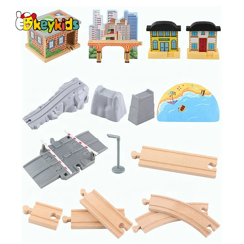 New hottest small wooden toy train track for boys W04C177