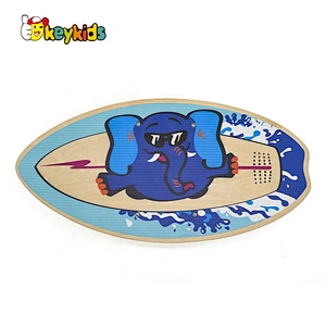 Customizable Cartoon Wooden Rocker Balance Board For Kids W01D044