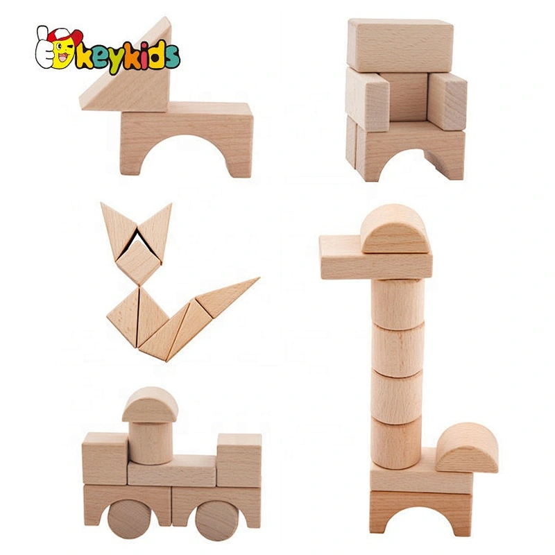 wholesale kids wooden building blocks with box W13A215A