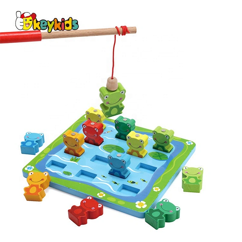2020 New design educational wooden frog game for kids W01A374