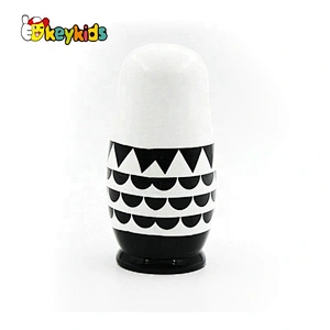 New Design Wooden Hand Painted Russian Doll Toy For Toddlers W06D138