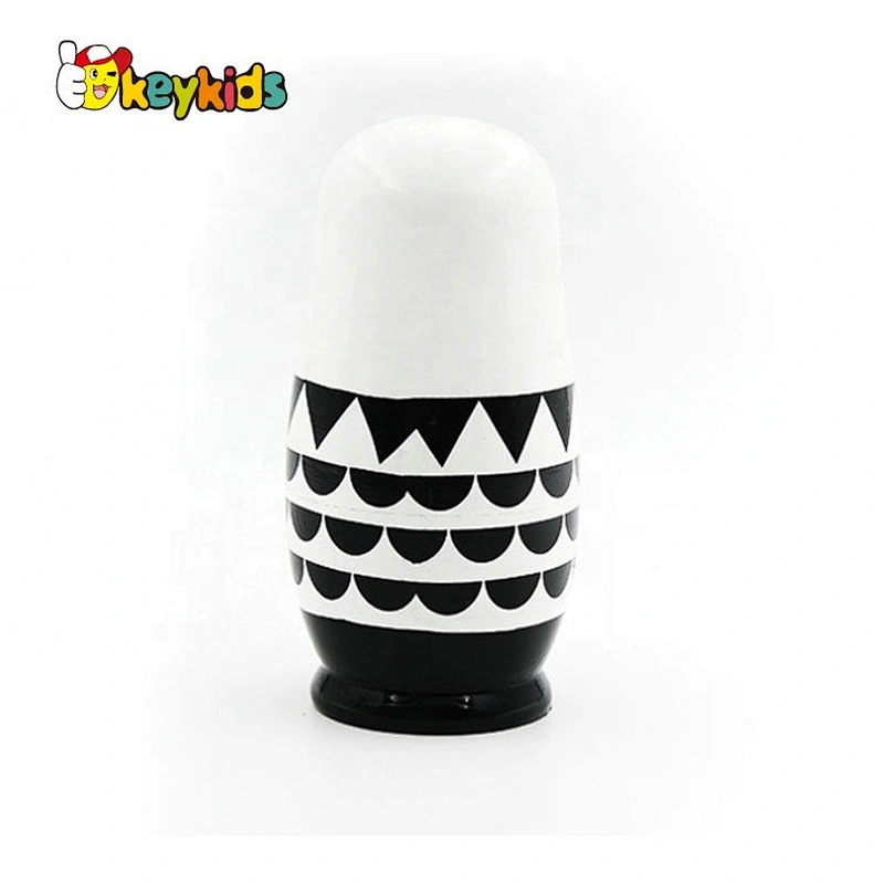 New Design Wooden Hand Painted Russian Doll Toy For Toddlers W06D138