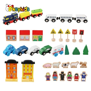 2020 New Arrival Preschool Wooden Train Track Set For Kids W04C195