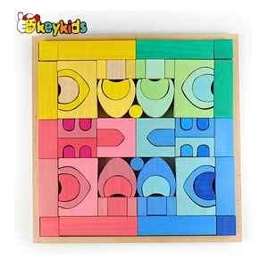 Customize educational wooden gemstone puzzle for kids W14A263