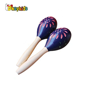 Newest creative  wooden baby maracas for wholesale  W07I182